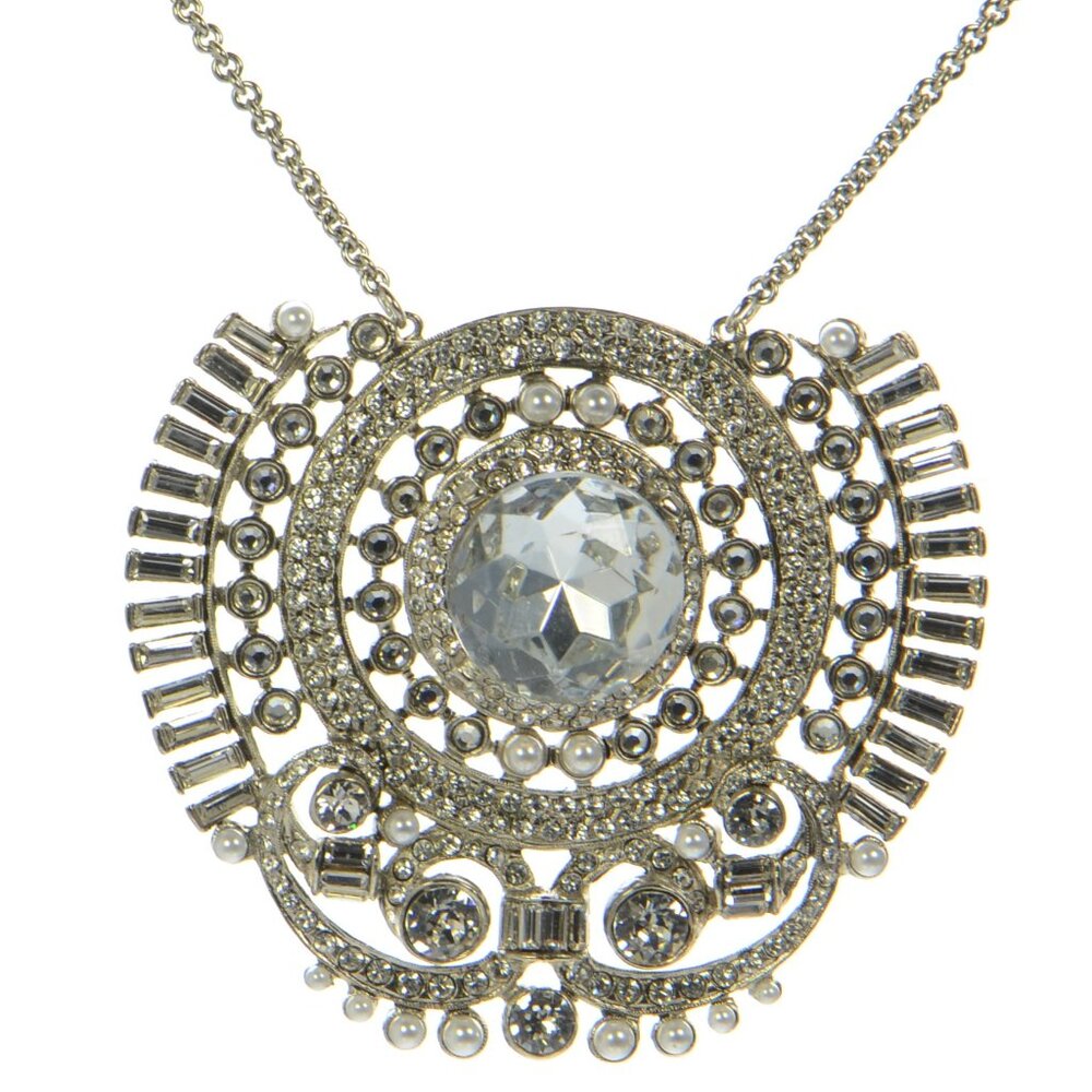 Vintage Kenneth Jay Lane Kjl Crystal & Pearl Drop… - image 2